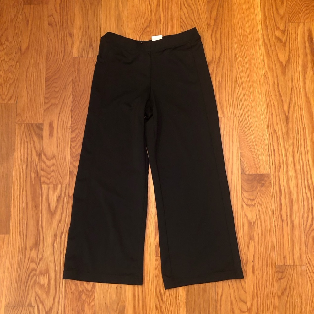 Athletic Works Black Stretch Ankle Cropped Workout Lounge Pants XS 0 2